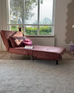 Sovesofa 2 personers VESTFOLD Velour Lyserød