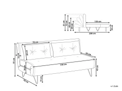 Sovesofa 2 personers VESTFOLD Velour Beige