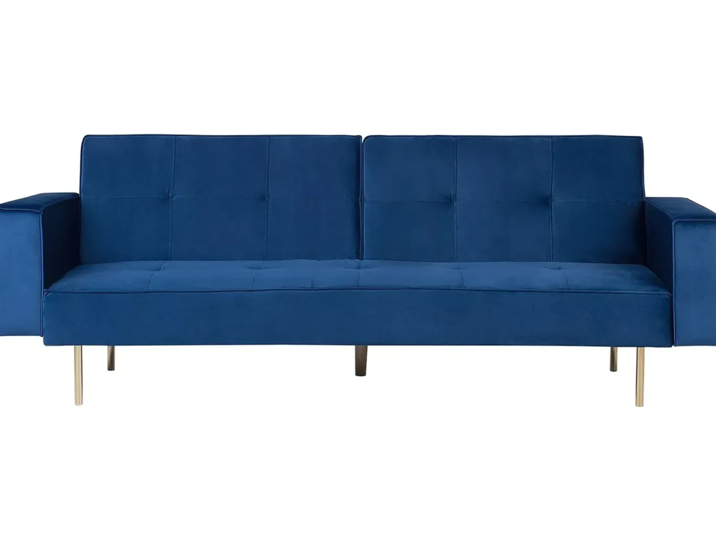 Sovesofa 3 personers VISNES Velour Navy Blå