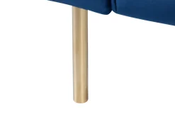 Sovesofa 3 personers VISNES Velour Navy Blå