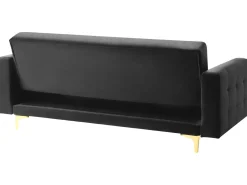Sovesofa 3 personers ABERDEEN Velour Sort