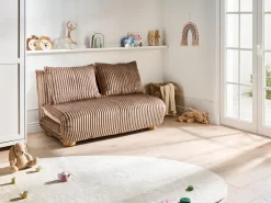 Sovesofa 2 personers ABISKO Fløjl Lysebrun