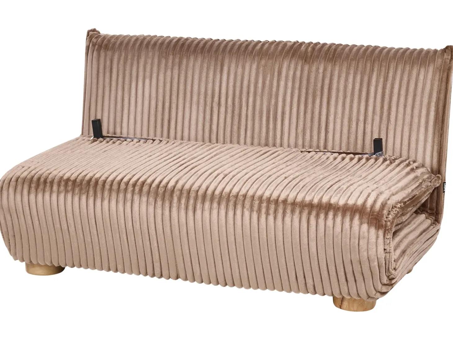 Sovesofa 2 personers ABISKO Fløjl Lysebrun