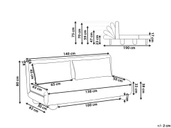Sovesofa 2 personers ABISKO Kunstlinned Beige