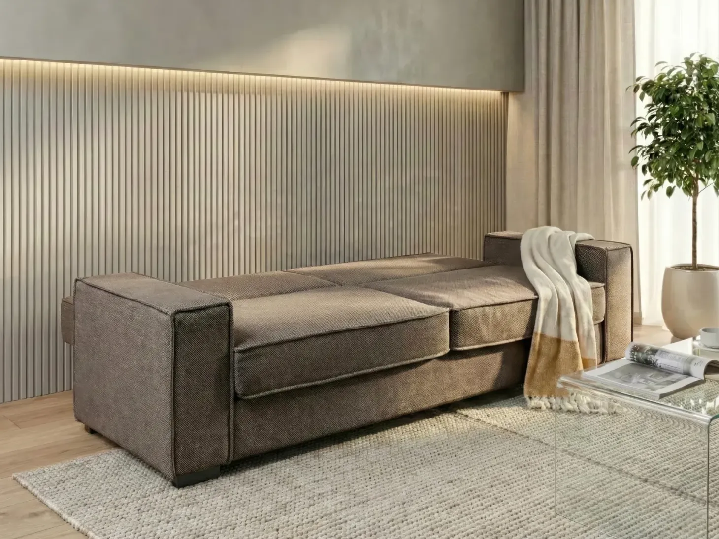 Sovesofa 3 personers AROLE Brun