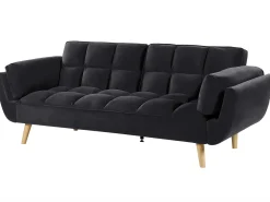 Sovesofa 3 personers ASBY Velour Sort