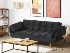 Sovesofa 3 personers ASBY Velour Sort