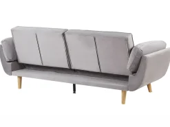 Sovesofa 3 personers ASBY Velour Lysegrå