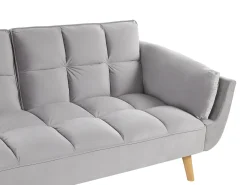 Sovesofa 3 personers ASBY Velour Lysegrå
