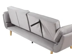 Sovesofa 3 personers ASBY Velour Lysegrå