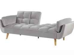 Sovesofa 3 personers ASBY Velour Lysegrå