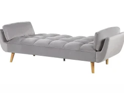 Sovesofa 3 personers ASBY Velour Lysegrå