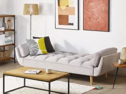 Sovesofa 3 personers ASBY Velour Lysegrå