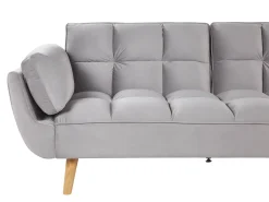 Sovesofa 3 personers ASBY Velour Lysegrå