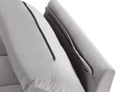 Sovesofa 3 personers ASBY Velour Lysegrå