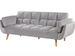 Sovesofa 3 personers ASBY Velour Lysegrå