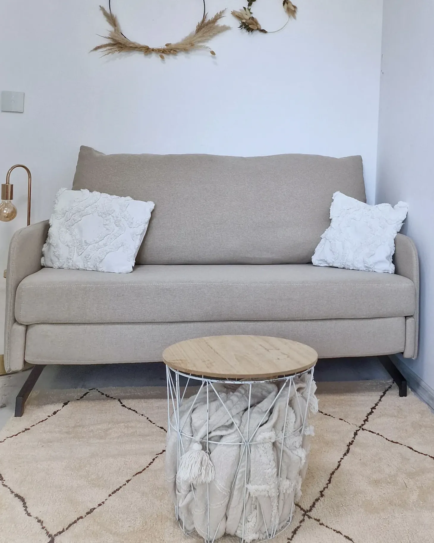 Sovesofa 2 personers BELFAST Beige