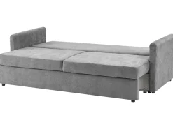 Sovesofa 3 personers BLEIK Chenille Lysegrå med opbevaring