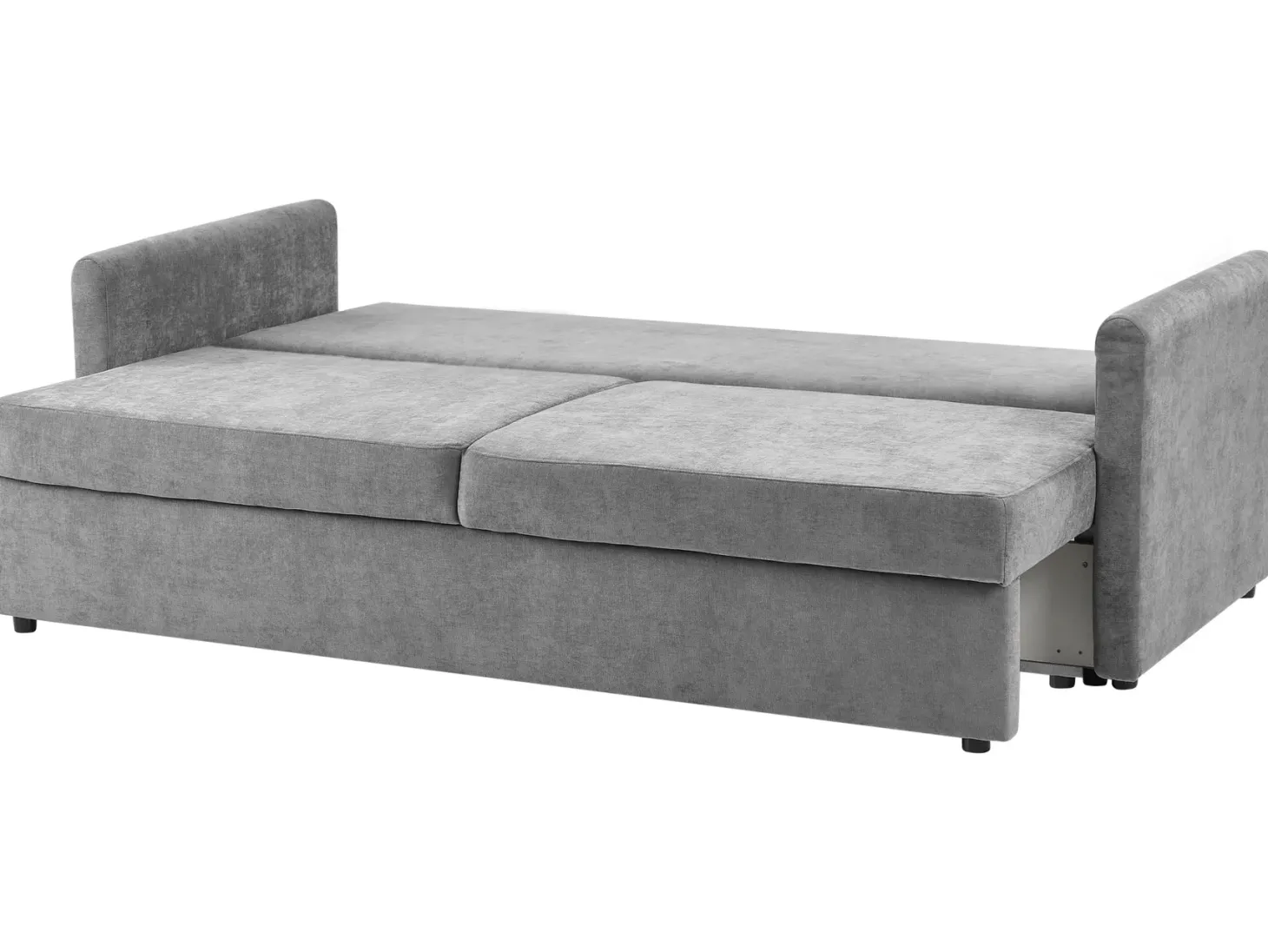 Sovesofa 3 personers BLEIK Chenille Lysegrå med opbevaring