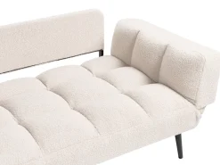 Sovesofa 2 personers BREKKE Boucle Cremehvid