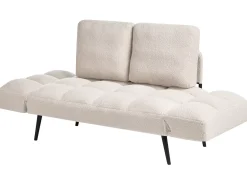 Sovesofa 2 personers BREKKE Boucle Cremehvid