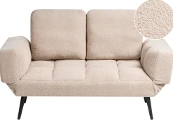 Sovesofa 2 personers BREKKE Boucle Beige