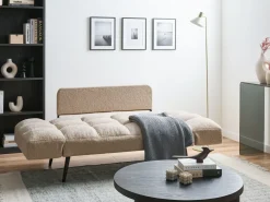 Sovesofa 2 personers BREKKE Boucle Beige