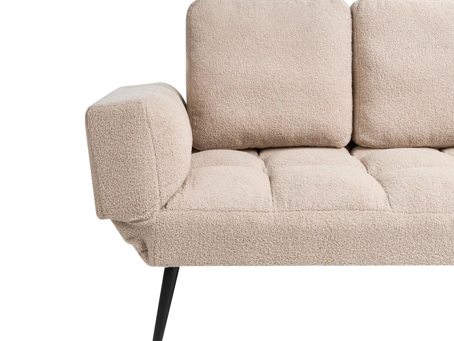 Sovesofa 2 personers BREKKE Boucle Beige