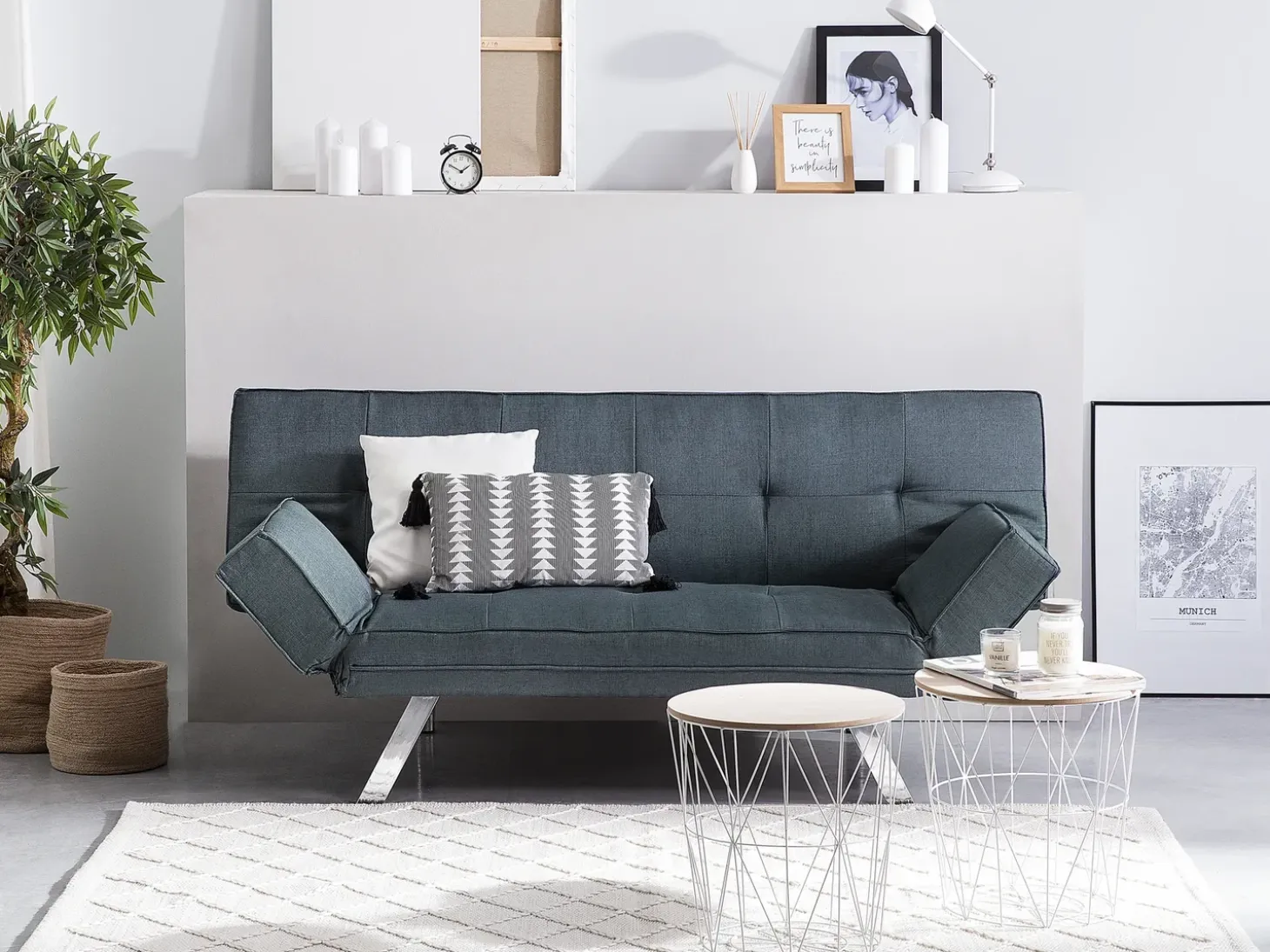 Sovesofa 3 personers BRISTOL Mørkeblå