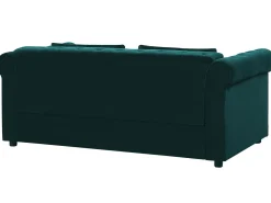 Sovesofa 3 personers CHESTERFIELD Velour Smaragdgrøn