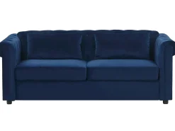 Sovesofa 3 personers CHESTERFIELD Velour Blå