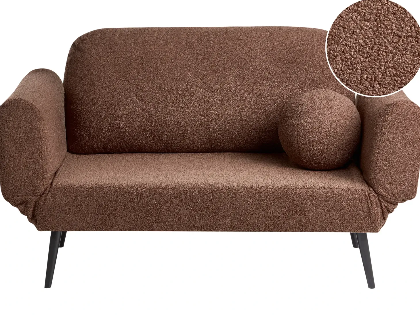 Sovesofa 2 personers DOROTEA Boucle Brun