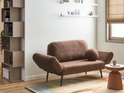 Sovesofa 2 personers DOROTEA Boucle Brun