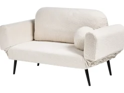 Sovesofa 2 personers DOROTEA Boucle Cremehvid