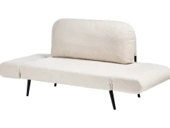 Sovesofa 2 personers DOROTEA Boucle Cremehvid