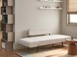 Sovesofa 2 personers DOROTEA Boucle Cremehvid
