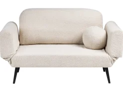Sovesofa 2 personers DOROTEA Boucle Cremehvid