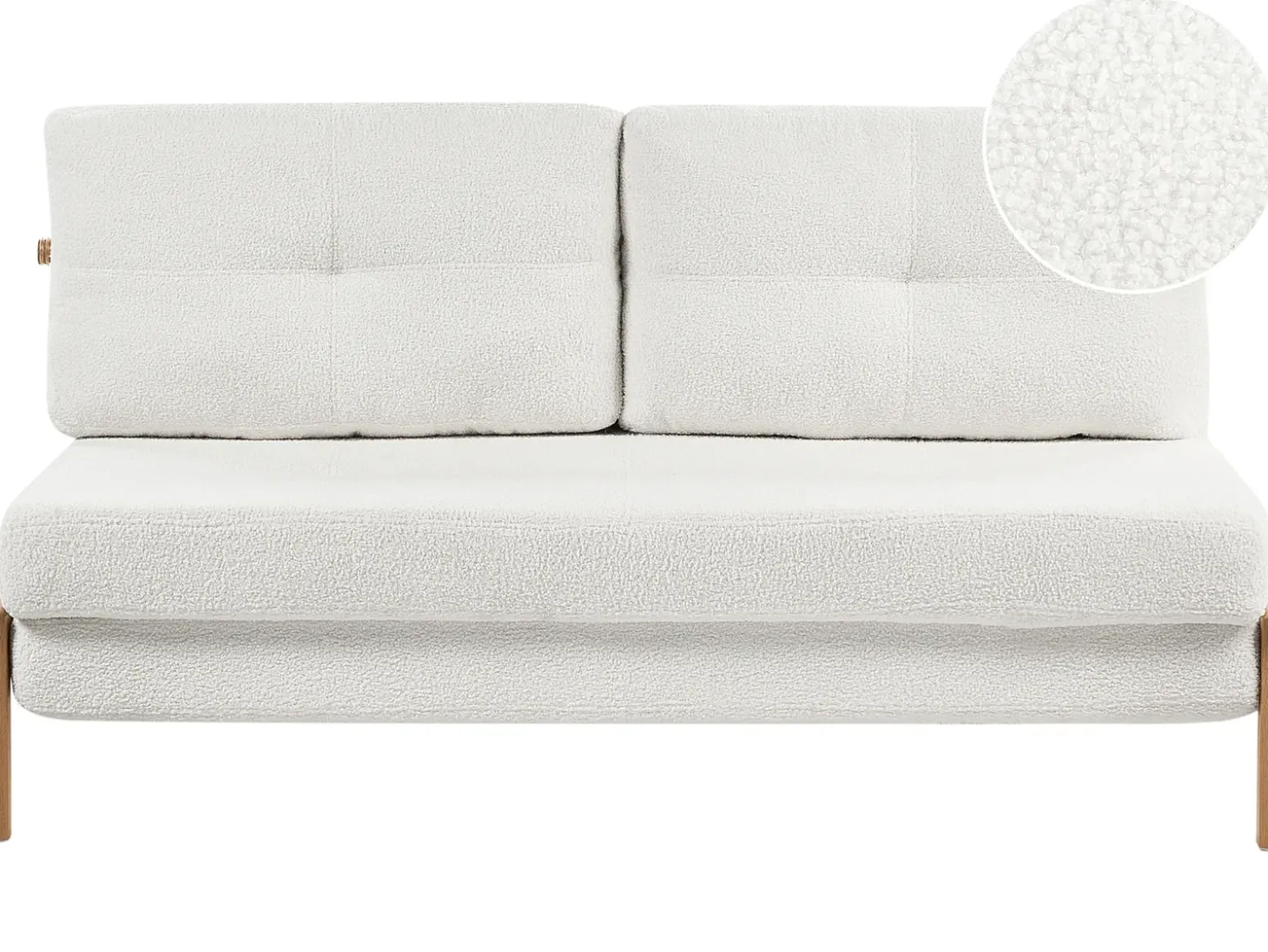 Sovesofa 2 personers EDLAND Boucle Cremehvid