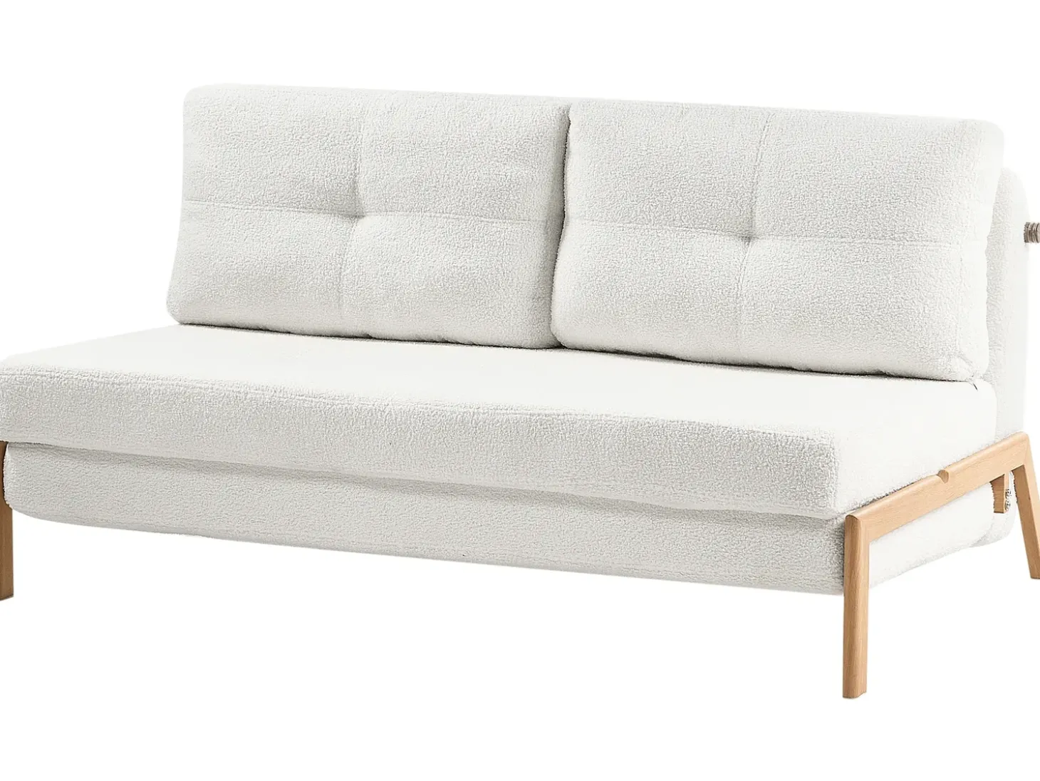 Sovesofa 2 personers EDLAND Boucle Cremehvid