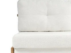 Sovesofa 2 personers EDLAND Boucle Cremehvid