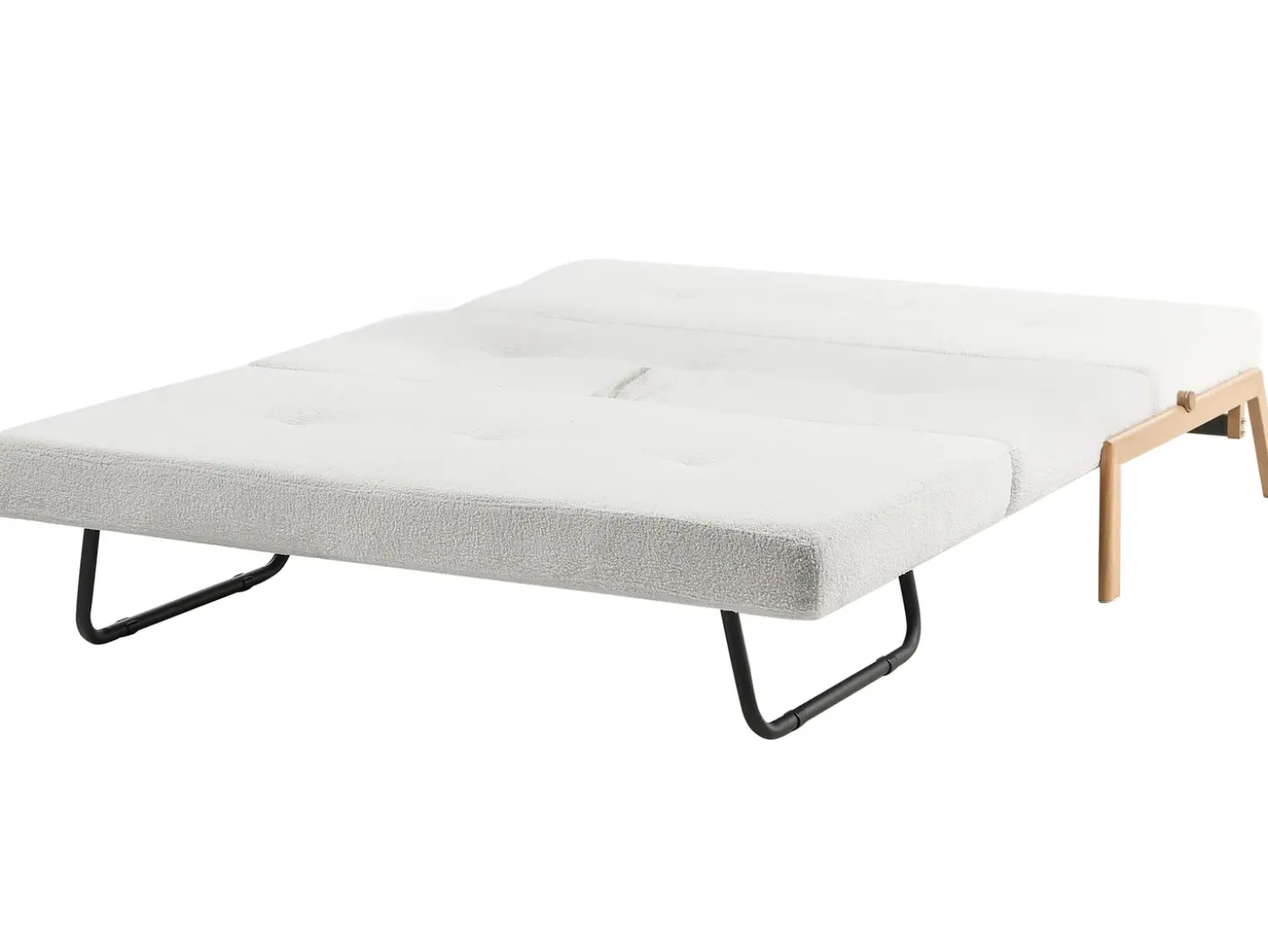Sovesofa 2 personers EDLAND Boucle Cremehvid