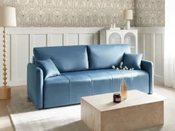 Sovesofa 3 personers EGGE Velour Blå