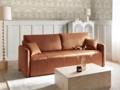 Sovesofa 3 personers EGGE Velour Guldbrun