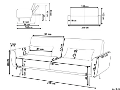 Sovesofa 3 personers EINA Velour Brungrå