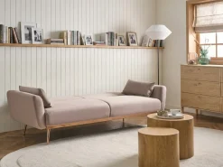 Sovesofa 3 personers EINA Velour Brungrå