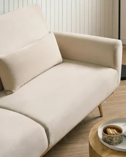 Sovesofa 3 personers EINA Velour Lys Beige