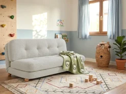 Sovesofa 2 personers ESBJERG Kunstlinned Cremehvid