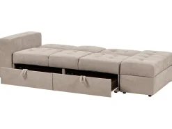 Sovesofa 3 personers FALSTER Lysebrun med opbevaring