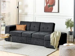 Sovesofa 3 personers FALSTER Sort med opbevaring