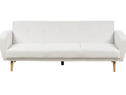 Sovesofa 3 personers FLORLI Boucle Cremehvid